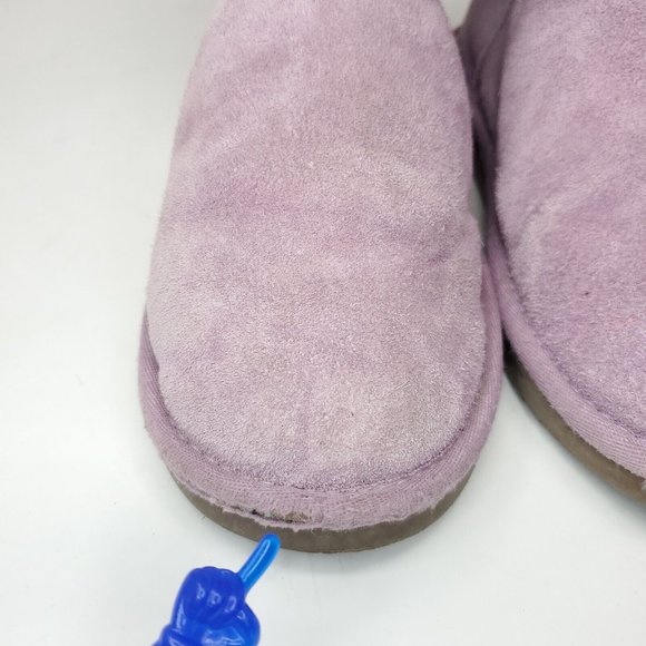 Koolaburra by Ugg Boots Girls Size 4 Light Purple Attie Two Bows Shearling Style - Picture 6 of 11